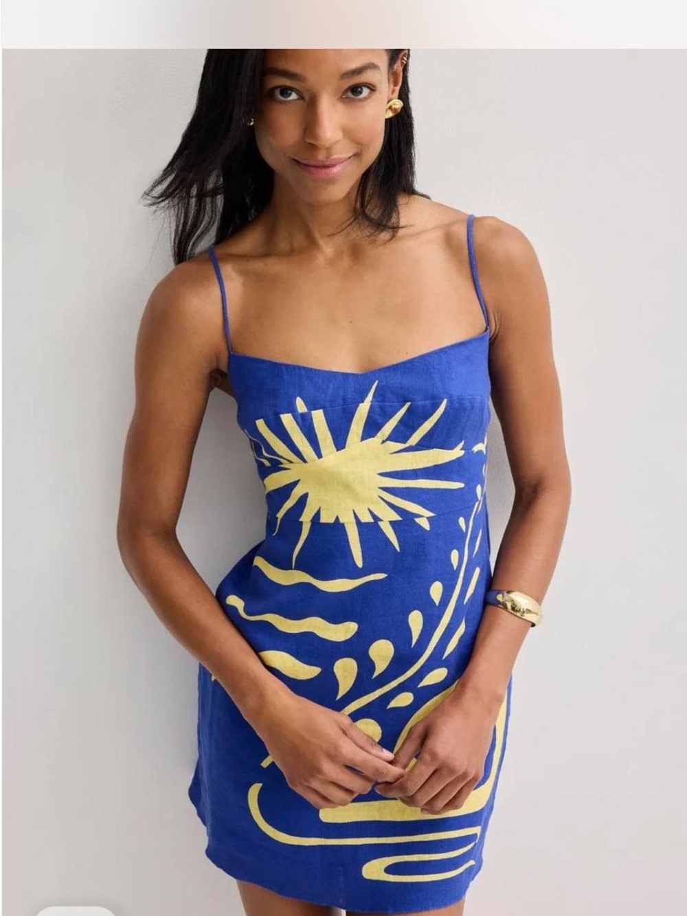 CALA de la CRUZ Lucca Linen Mini Dress MSRP 475